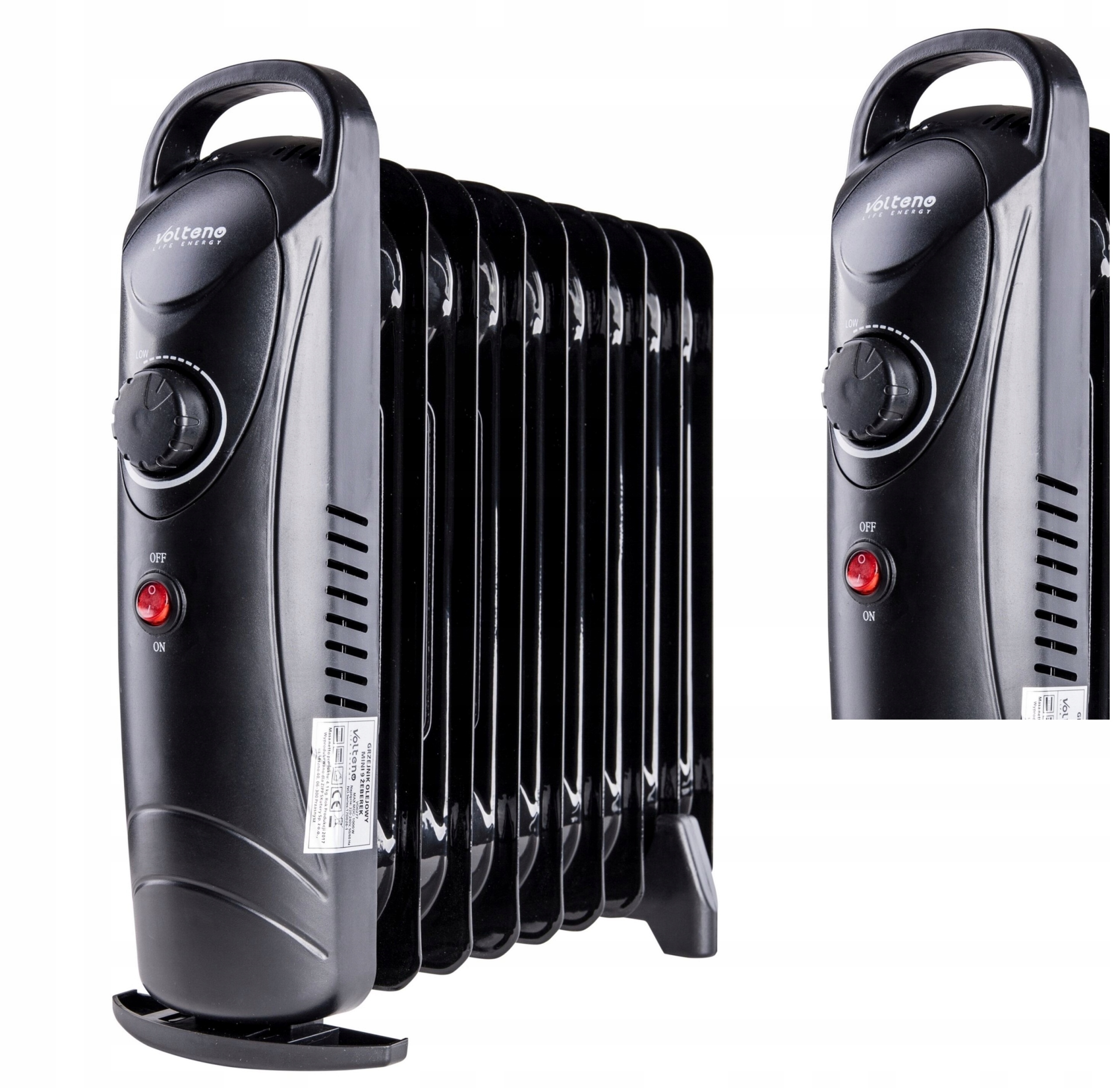 Olejový radiátor Volteno 900 W, čierny